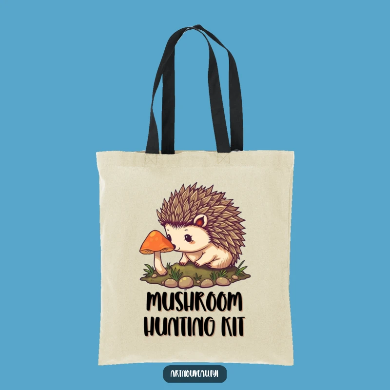 Funny Hedgehog Tote Bag - Nouveau Art, Magical Carry-All Funny Gift