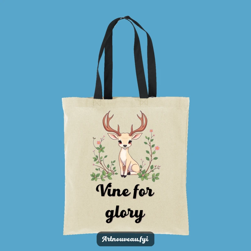Funny Antlered Animal Tote Bag: Artistic Nature Bag, Practical Gift
